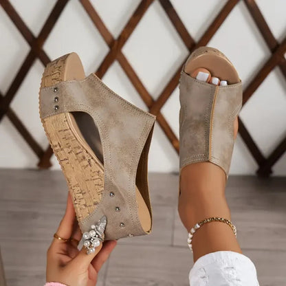 Sandales Compensées Femme Confort Ergonomique