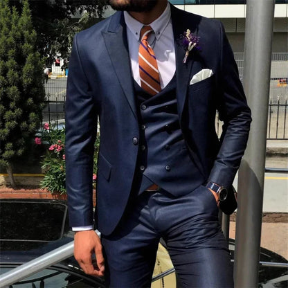 Costume Mariage Homme Classique Tailleur Noir Slim Fit - PanierRoyale