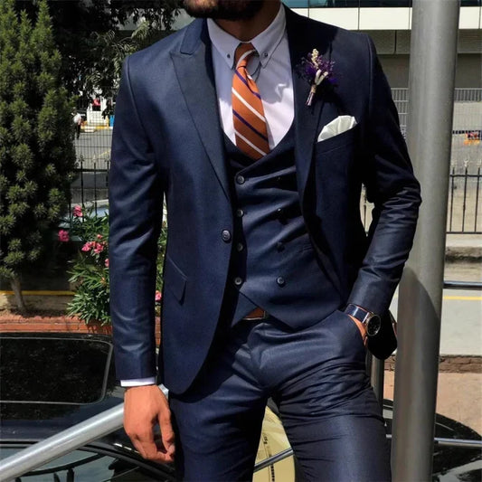 Costume Mariage Homme Classique Tailleur Noir Slim Fit - PanierRoyale