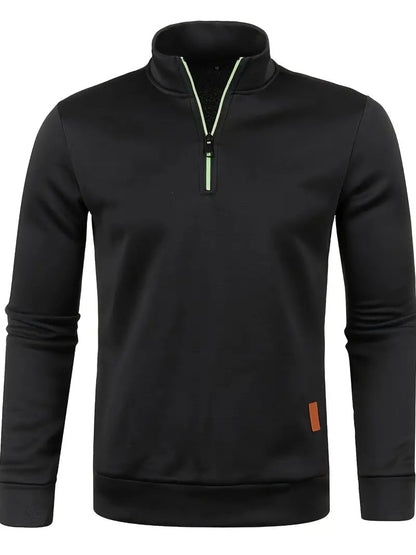 Pull à Manches Longues et Fermeture Éclair Doux
