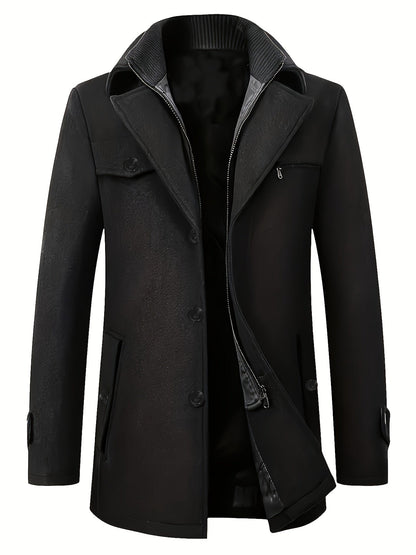 Manteau Homme Hiver Gris Clair Élégant