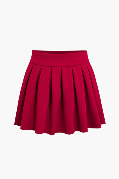 Robe Deux Pièces Élégante avec Gilet et Jupe Plissée