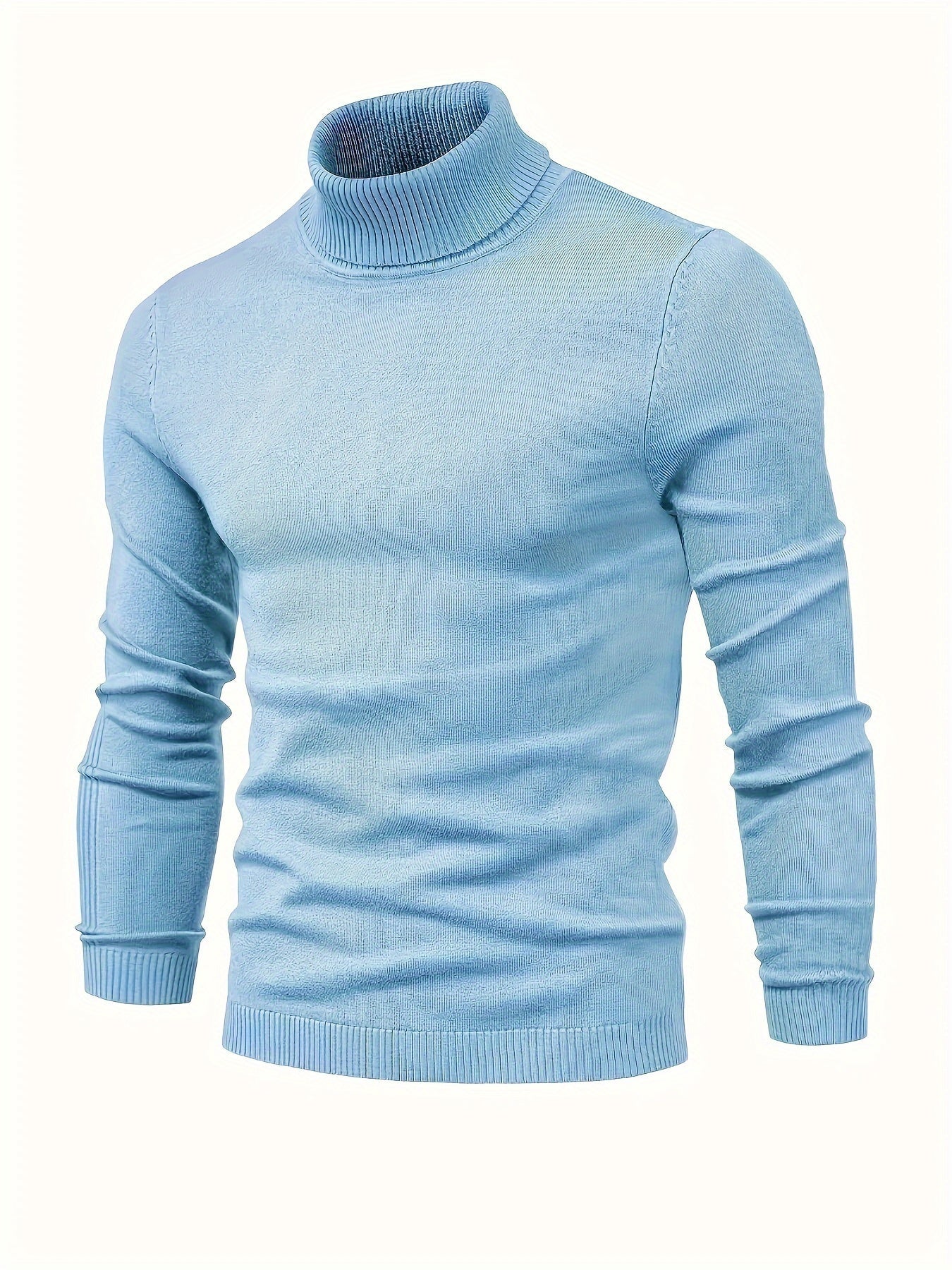 Pull Homme Slim Fit Gris Cachemire Chaud