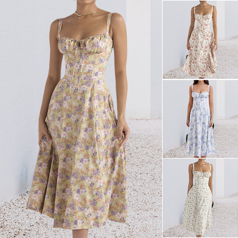 Zoë™ – Robe d'Été Femme Chic avec Détails en Dentelle et Fente Latérale-3