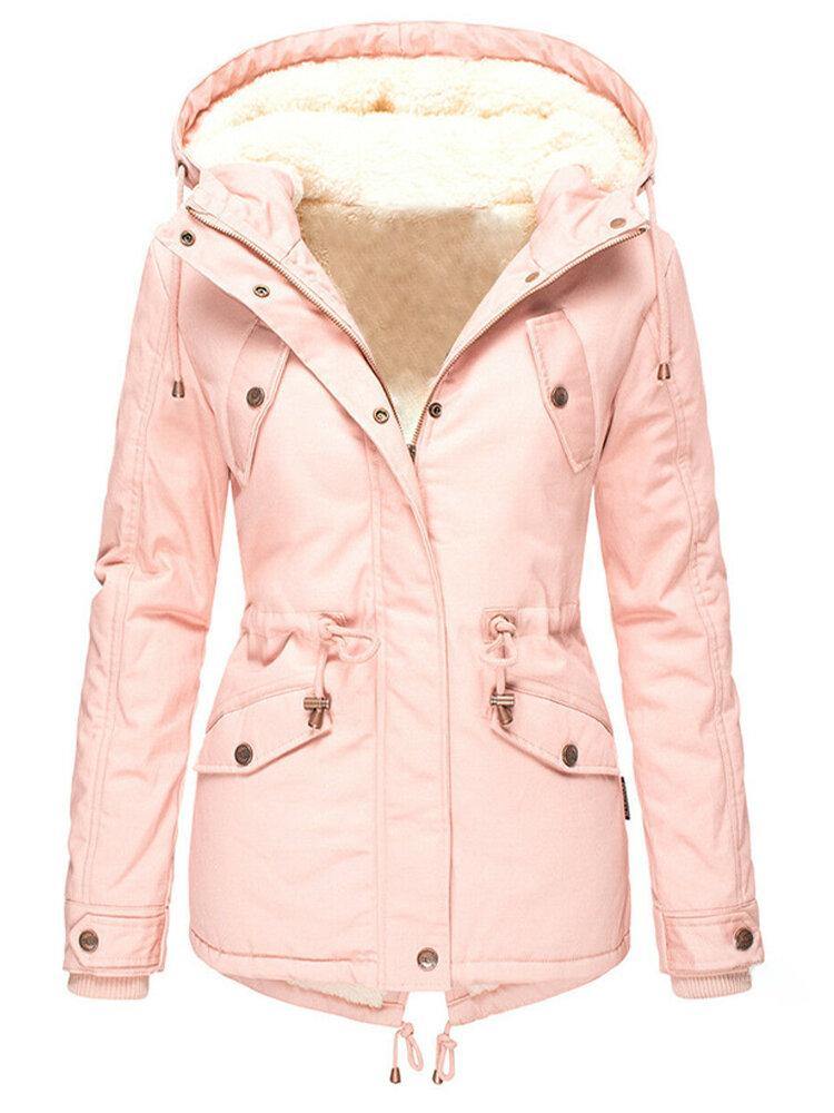 Veste Parka Femme Hivernale Étanche et Chaude avec Capuchon