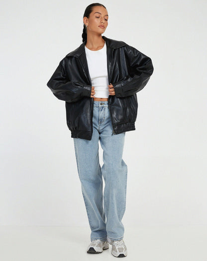 Veste zippée féminine col rond casual