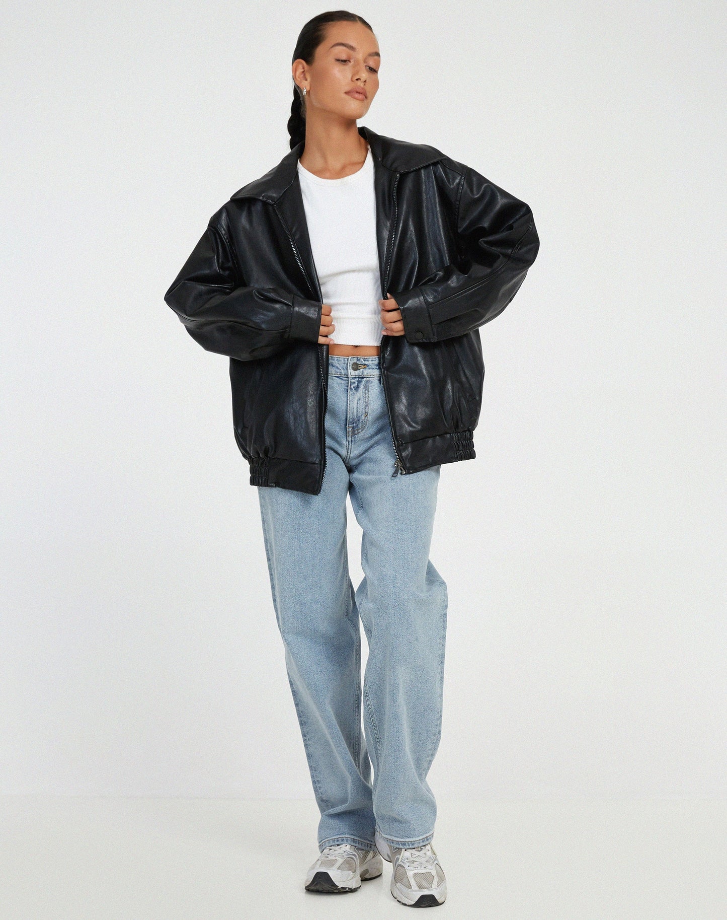 Blouson Cuir Imitation Chauffant et Élégant