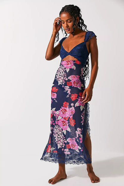 Robe Été en Dentelle Féminine - Tissu Doux et Élégant - PanierRoyale