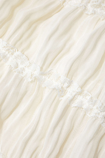 Robe de soirée deux pièces plissée élégante
