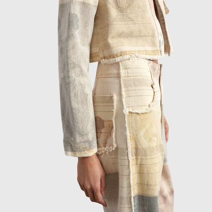 Jean Femme Haut de Gamme Taille Haute Imprimé