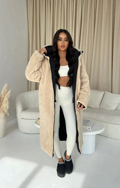 Manteau Femme Hiver Réversible Chic Uni et Fantaisie - PanierRoyale