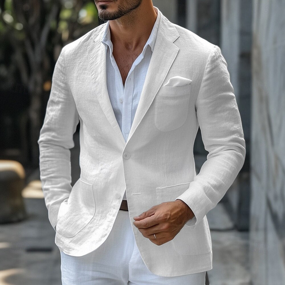 Veste Homme Beige Élégante pour Travail - PanierRoyale