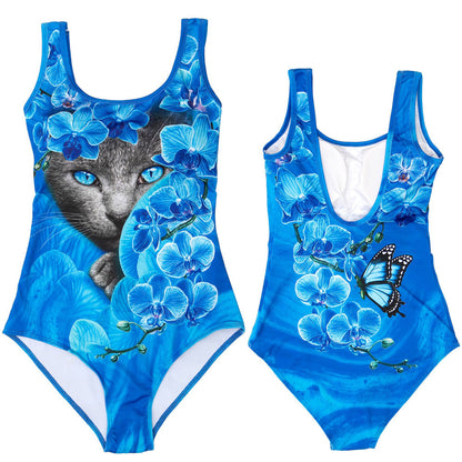 Maillot de bain une pièce Femme Effet sculptant Imprimé 3D Moderne