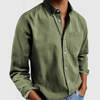 Chemise Homme Classique Manches Longues et Doux