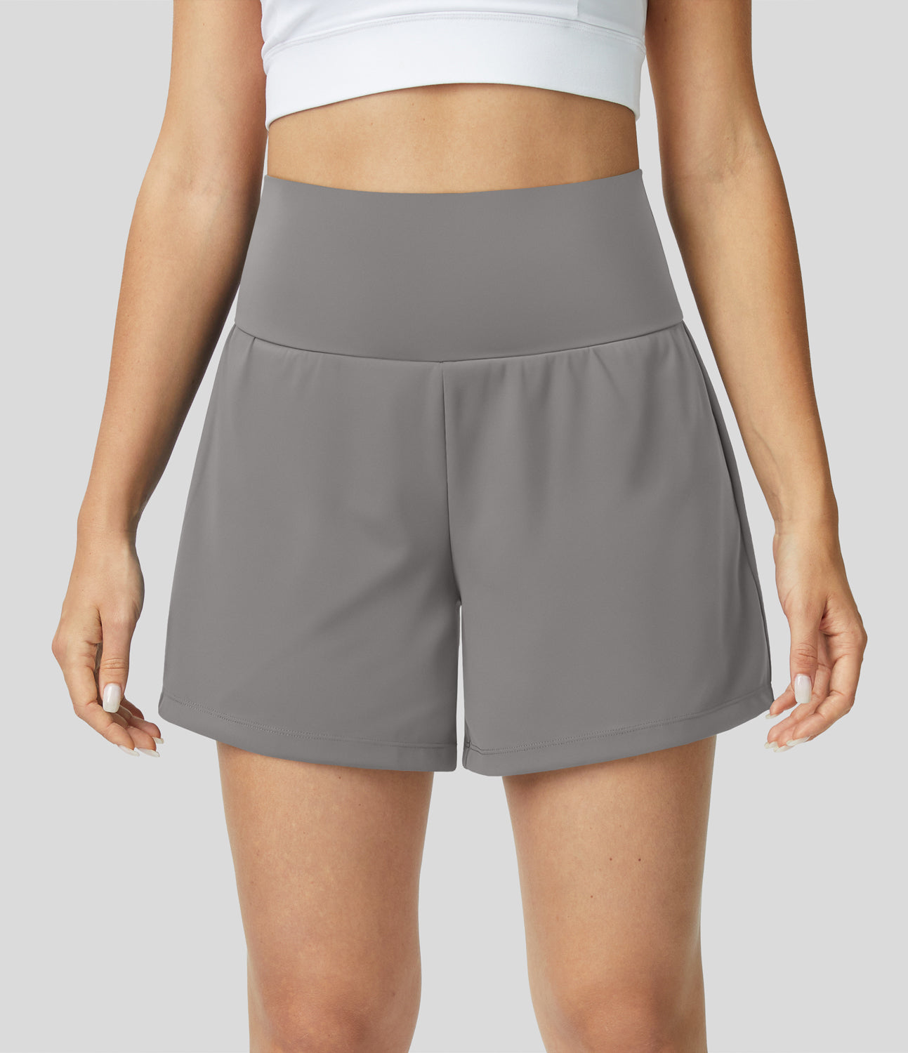 Shorts de Yoga 2 en 1 avec Poches pour Femme