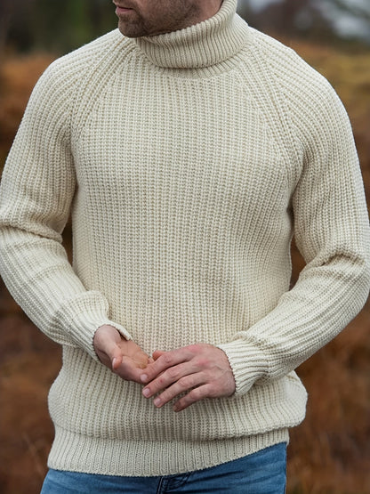 Pull homme col roulé chaud pour hiver