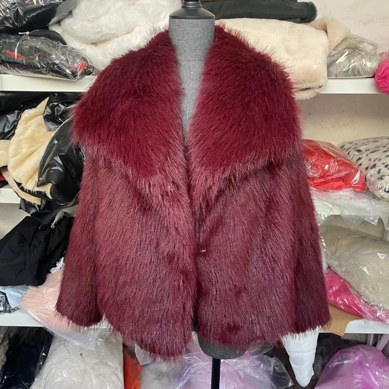 Veste Fourrure Synthétique Femme Hivernale Chaud