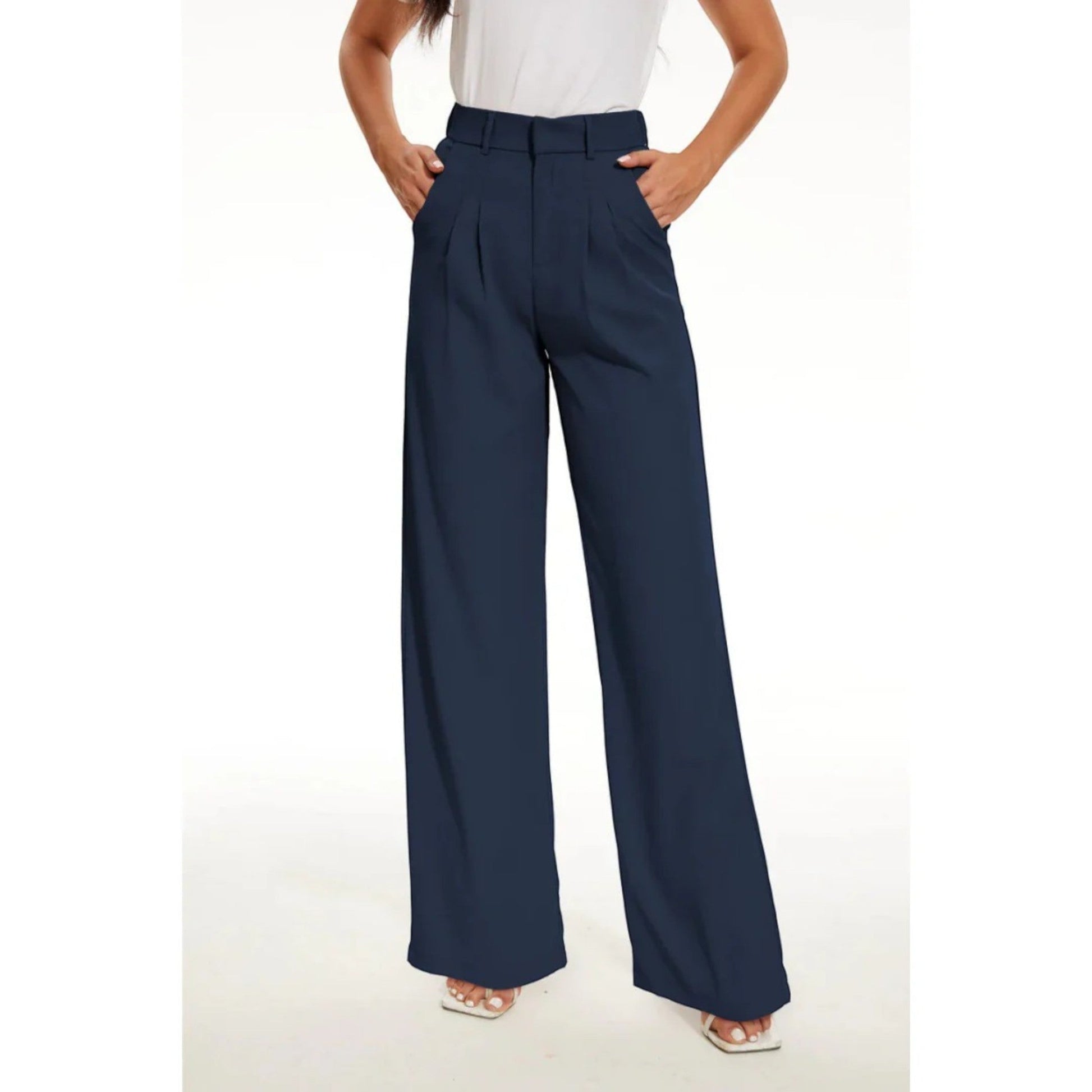 Pantalon Femme Décontracté Taille Haute Élargi - PanierRoyale