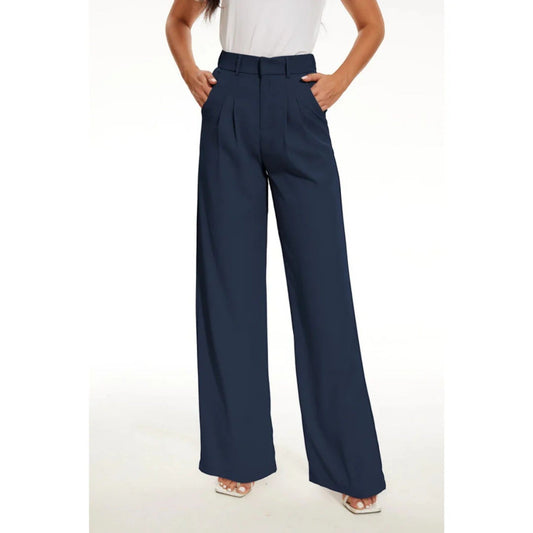 Pantalon Femme Décontracté Taille Haute Élargi - PanierRoyale