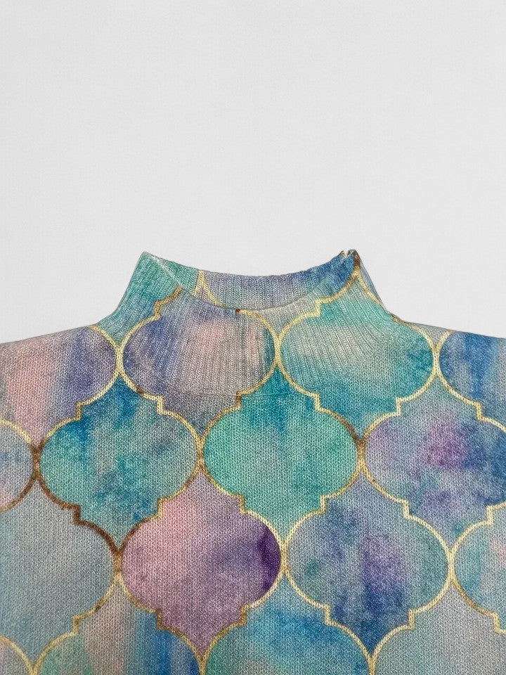 Pull Femme Maille Col Montant Doux et Élégant