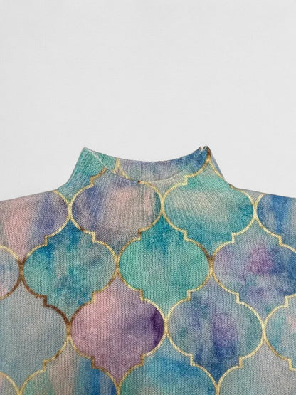Pull Femme Maille Col Montant Doux et Élégant