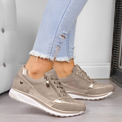 Chaussures Running Femme Brillantes avec Lacets Éclair
