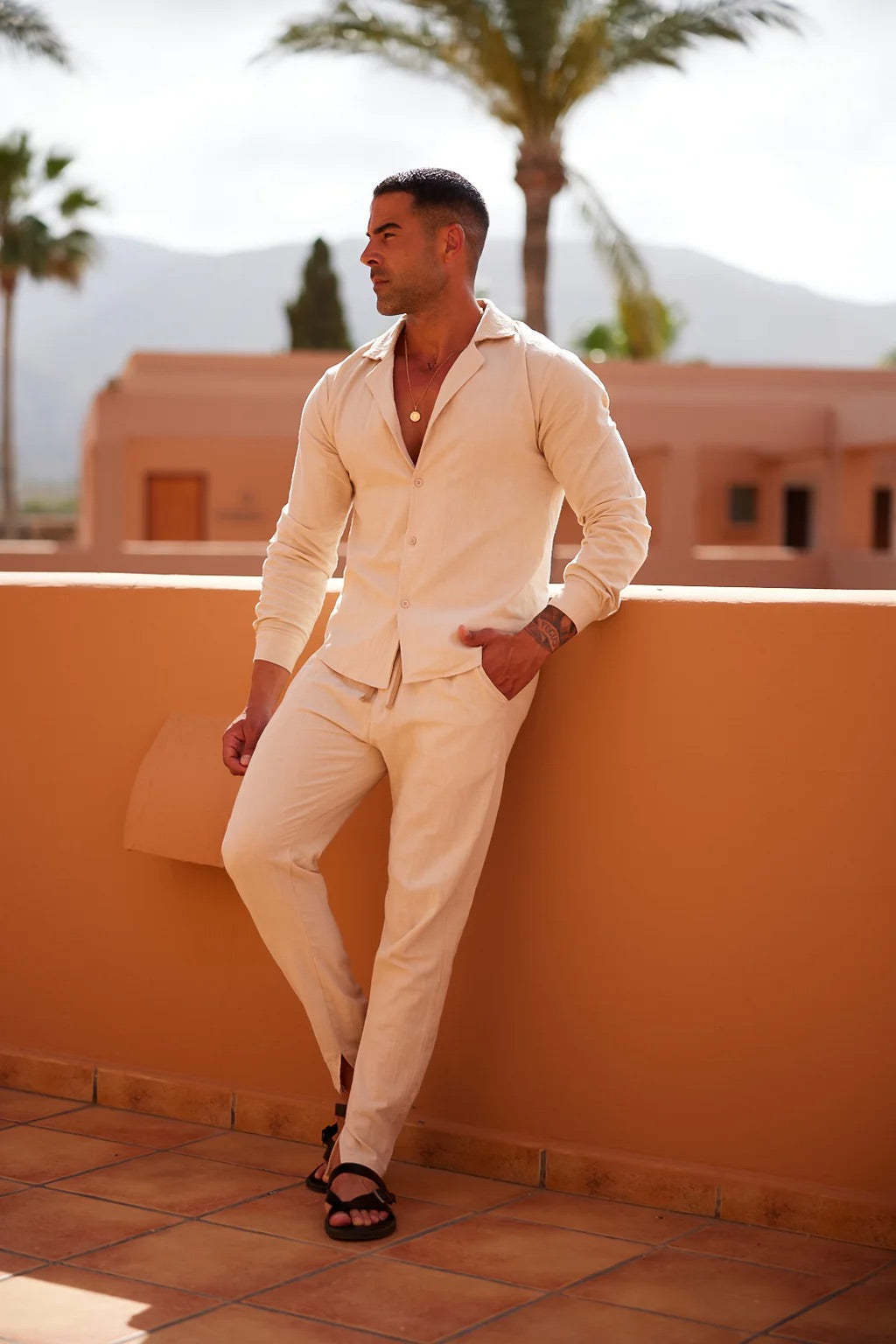 Chemise Lin Blanc Classique