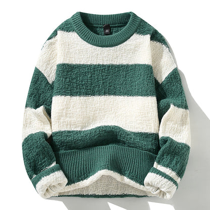 Pull Rayé Décontracté Unisexe