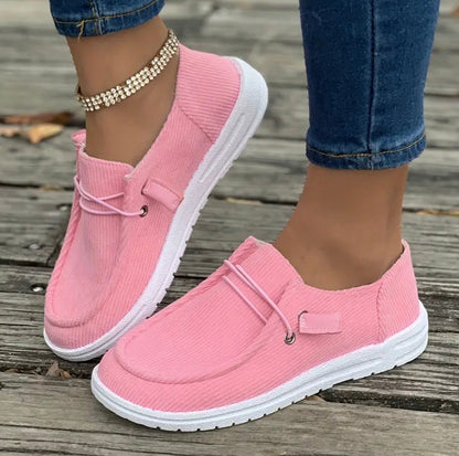 Chaussures femme décontractées toile blanche légère et confortable