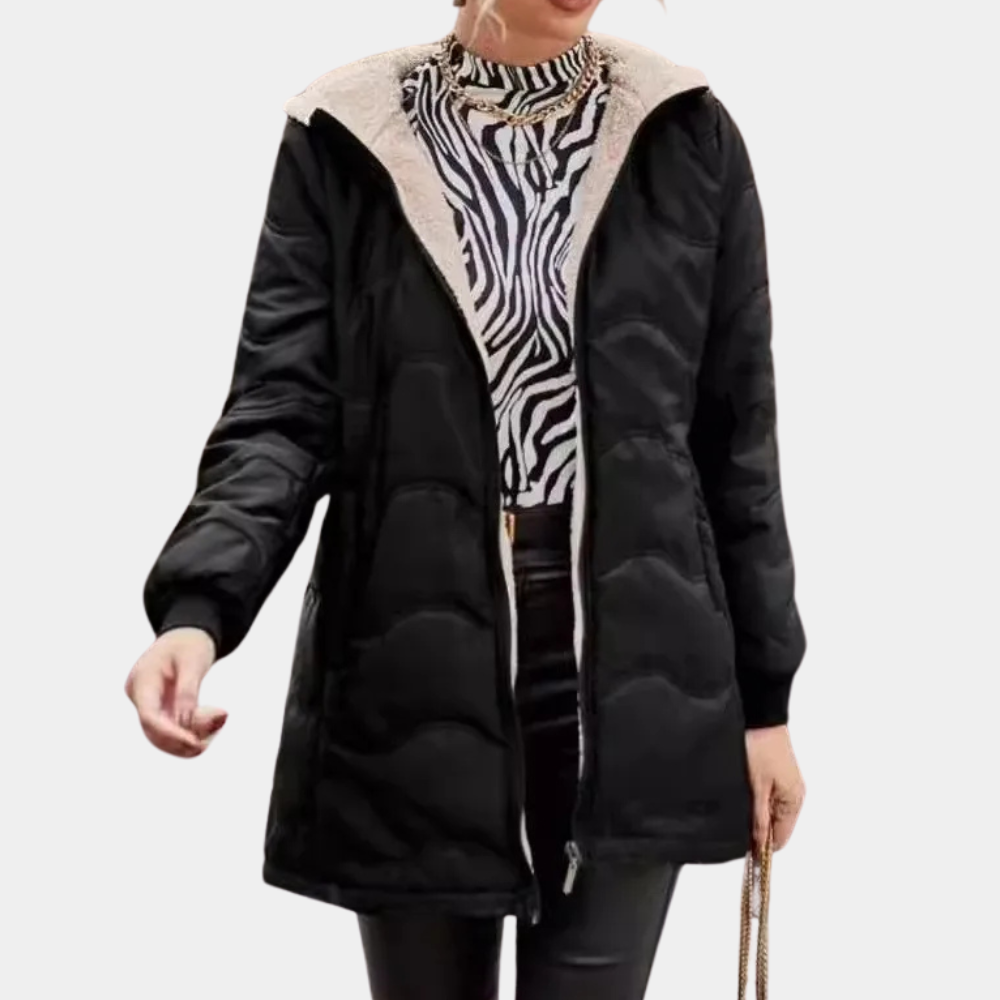 Veste d'Hiver Élégante Noire - vue 5