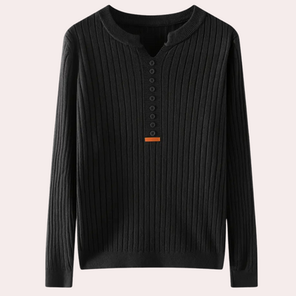 Pull Femme Col V Boutons Élégant