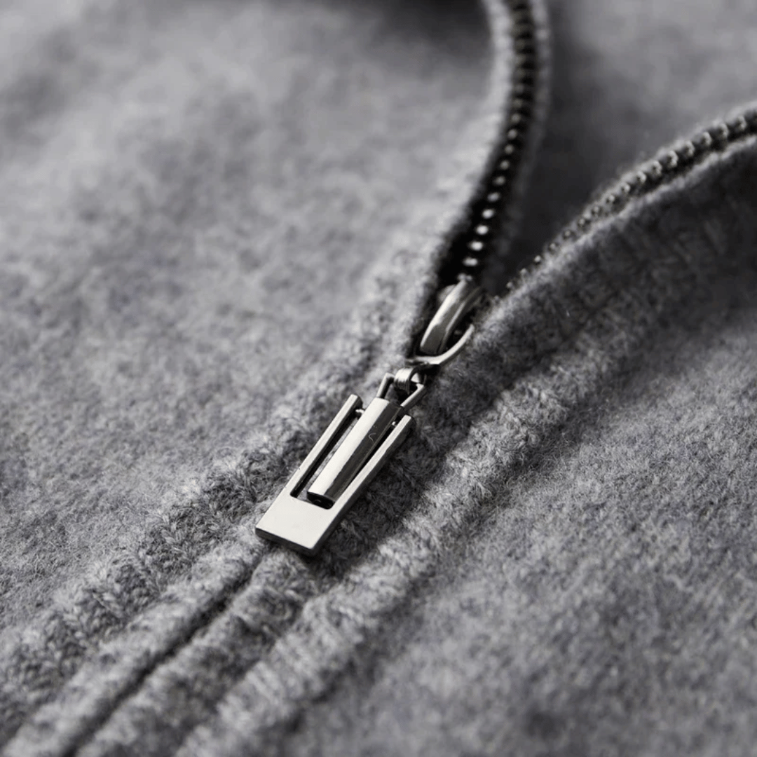 Veste En Cachemire Pour Homme Avec Manches Longues | Zippée