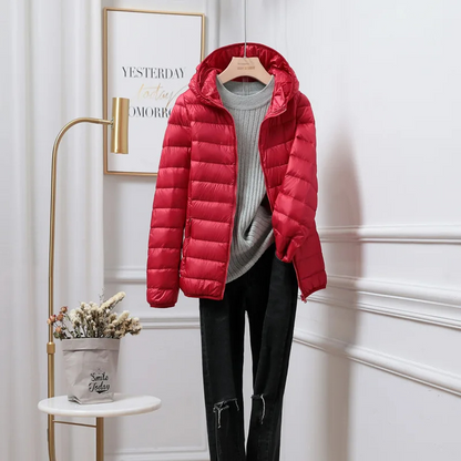Parka Femme Hiver à Capuche et Fermeture Éclair