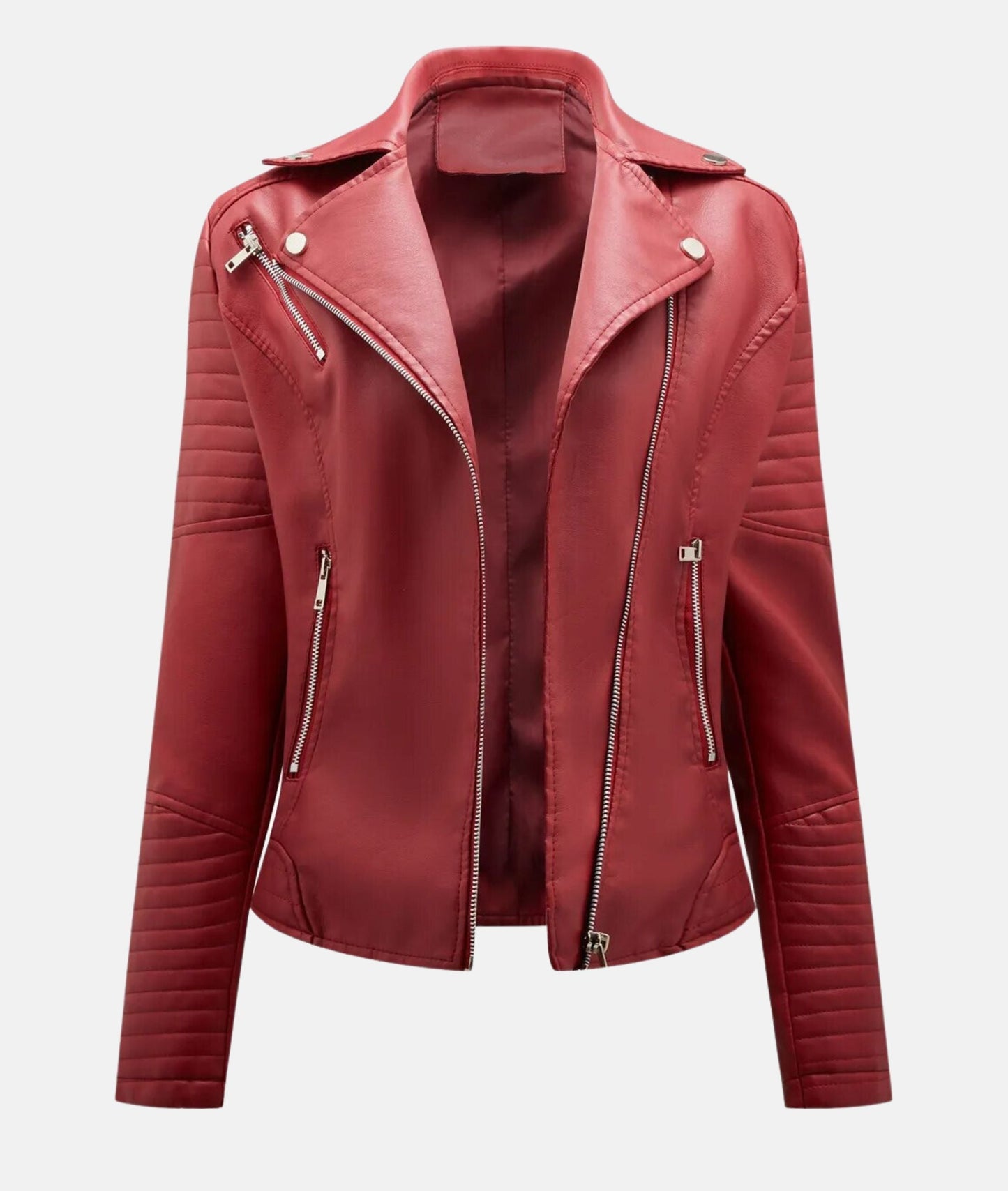 Veste Cuir Femme Élégante Taille Cintrée