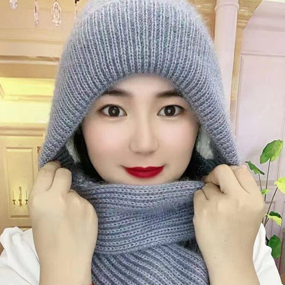 Cagoule Hiver Douce avec Masque de Neige pour Femme et Homme - PanierRoyale
