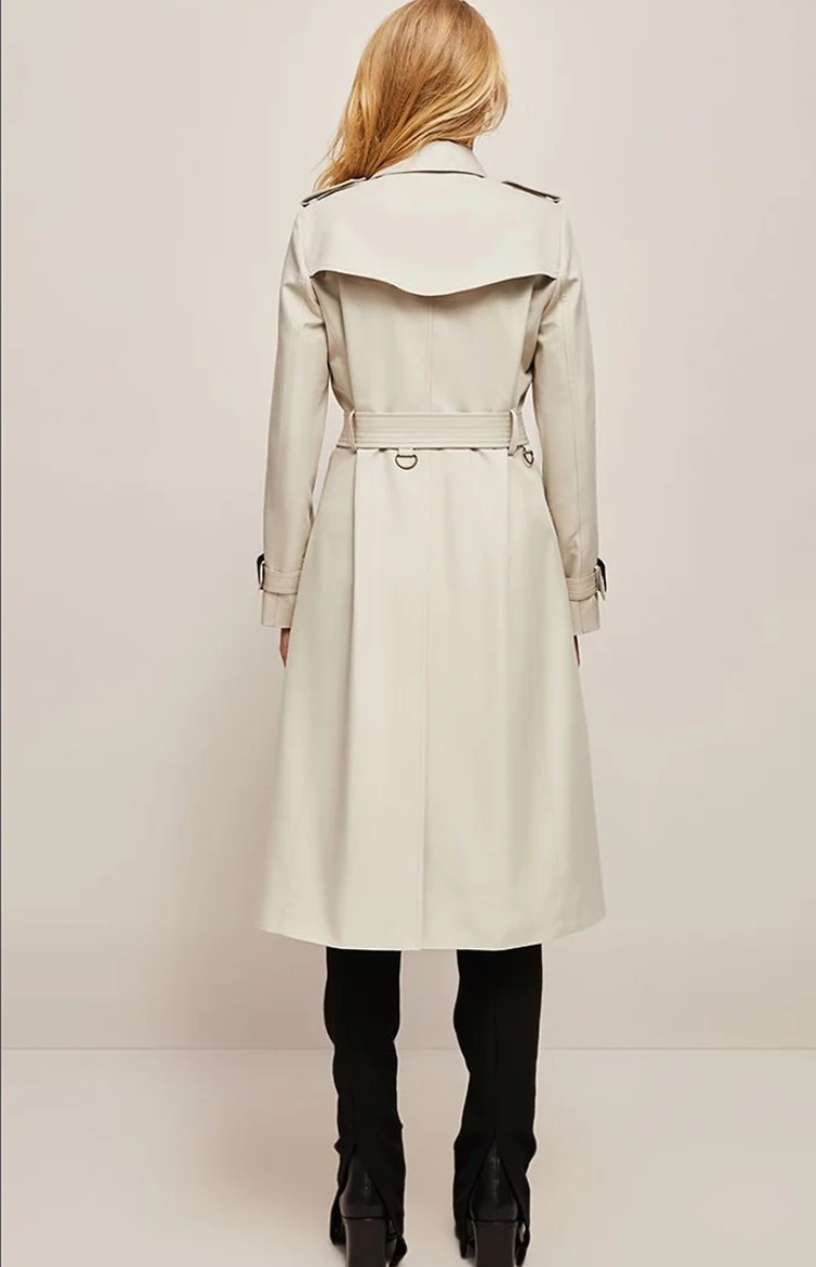 Manteau Femme Long Élégant avec Col Revers