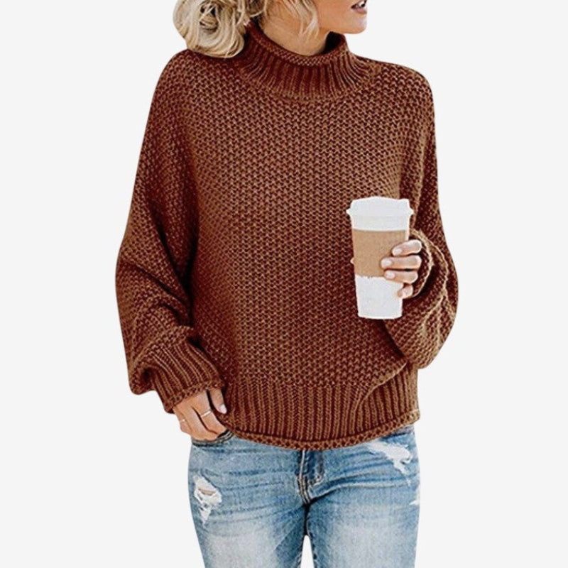 Pull Col Roulé Femelle Doux et Chaude