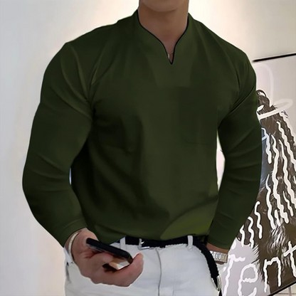 Polo Homme Classique Manches Longues Séchage Ultra-Rapide