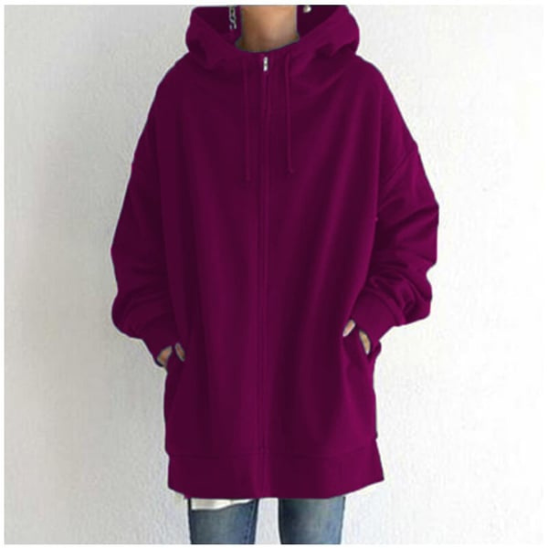 Sweat à Capuche Sport Zippé Noir Unisexe