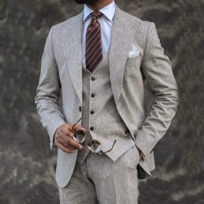 Costume Homme Léger 3 Pièces avec Col Reversible