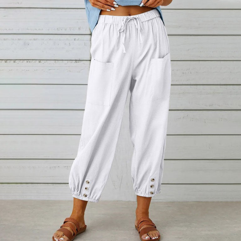 Pantalon Femme Décontracté Taille Relâchée