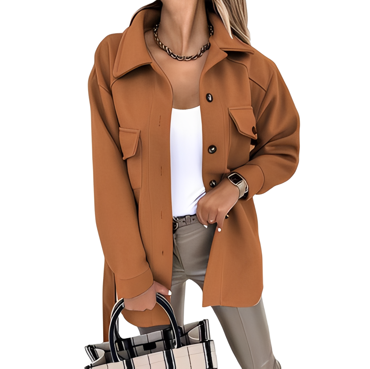 Veste Légère et Élégante à Boutons - vue 7