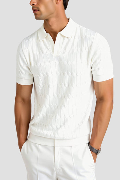Chemise Polo Homme Blanche Classique Élégante
