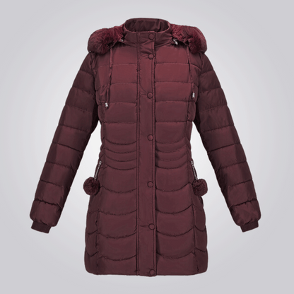 Manteau Femme Hiver avec Capuche Amovible Chaude - PanierRoyale