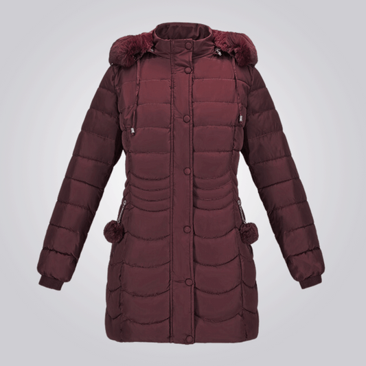 Manteau Femme Hiver avec Capuche Amovible Chaude - PanierRoyale