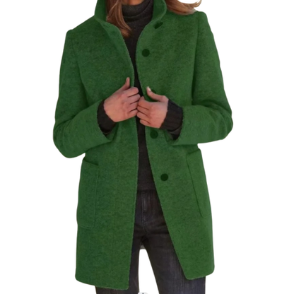 Manteau femme hivernal épais et chaud à fermeture boutons
