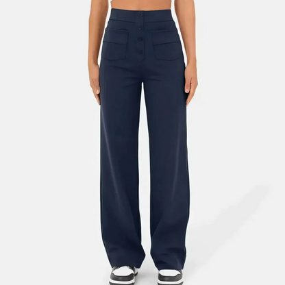 Pantalon Femme Élégant et Confortable Taille Élevée