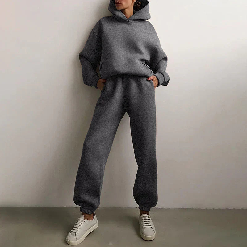Vêtements Lounge Femme Confortable avec Hoodie et Jogger Doux