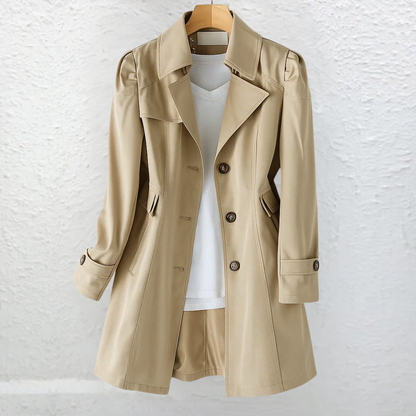Manteau Trench Femme Coupe Ajustée Style Vintage Classique