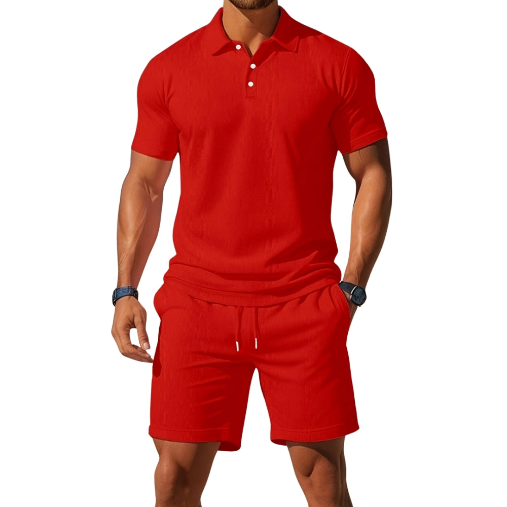 Ensemble Chemise Décontractée et Short Élastique pour Homme